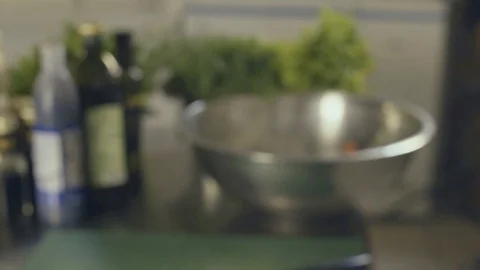 Chef throws pepper, close up Video stock 70387670