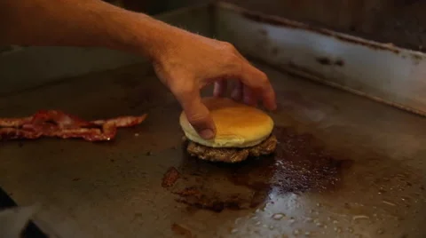 Chef tops hamburger Stockbeeldmateriaal 45699330