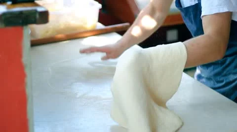 Chef Tossing Pizza Dough Stock Footage 8852308