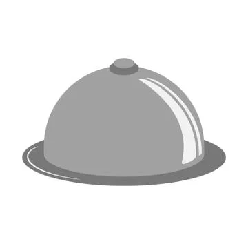 Chef tray icon. Vector plate. Closed dish. Stock-Illustration