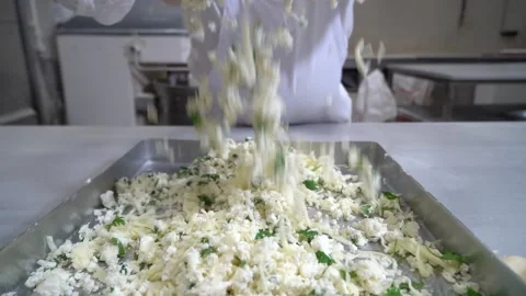 Chef Turkish is making water pastry. Stock Footage 150091833