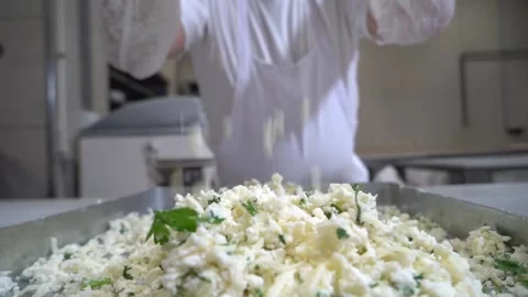 Chef Turkish is making water pastry. Stock Footage 150091845