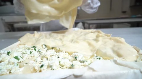 Chef Turkish is making water pastry. Stock Footage 150091882