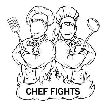 Chef in uniform. Cook logo. Chef Hat. Professional chef. Stock Illustration