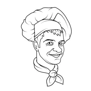 Chef in uniform. Cook logo. Chef Hat Stock Illustration
