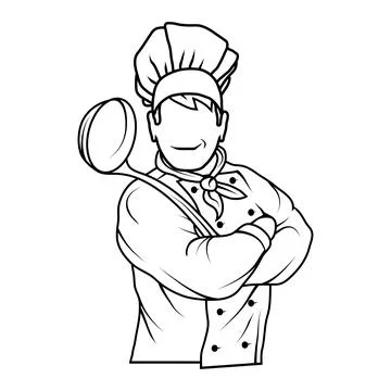 Chef in uniform. Cook logo. Chef Hat. Professional chef. Stock Illustration