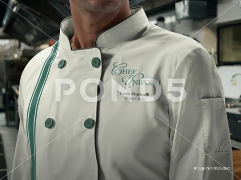 Chef Uniform Mockup 3D Rendering PSD Template