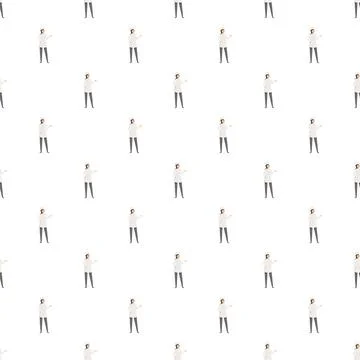 Chef uniform pattern creating a culinary background Stock Illustration
