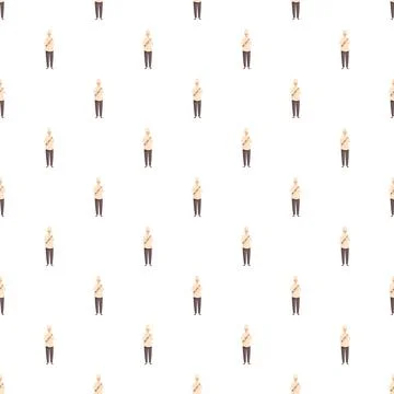 Chef uniform pattern creating a culinary background Stock Illustration