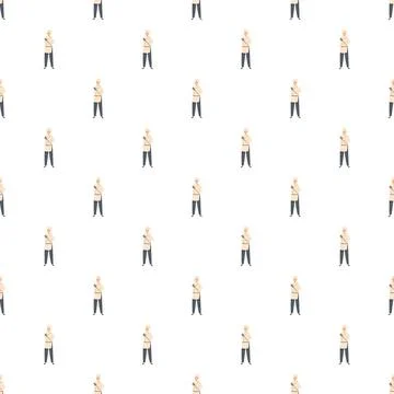 Chef uniform pattern creating food industry background Stock Illustration