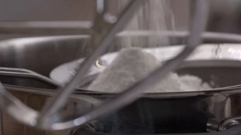 Chef use the powdered sugar Stock Footage 93846833