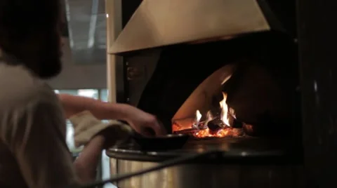 Chef Using Brick Oven Video stock 51228037