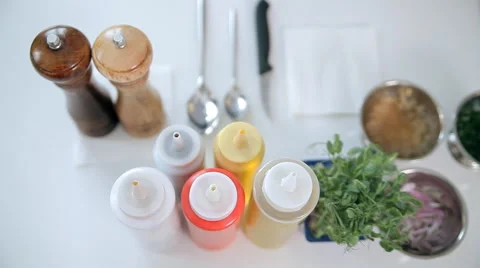 A chef is using ingredients to cook meals Stock Footage 63009795