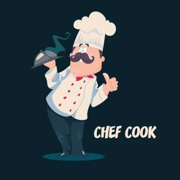 Chef vector cartoon character 스톡 일러스트