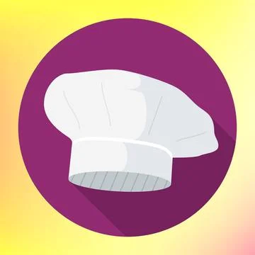 Chef vector hat flat icon chef vector hat flat icon. Chef hat sign icon. C... Stock Photos