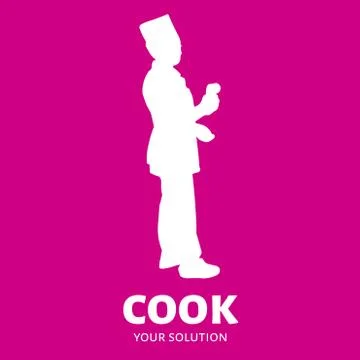 Chef vector logo. Brand logo in the shape of a chef Stock Illustration
