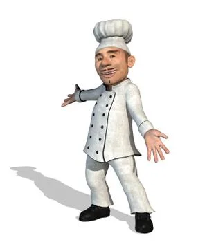 A Chef Welcomes You Stock Illustration