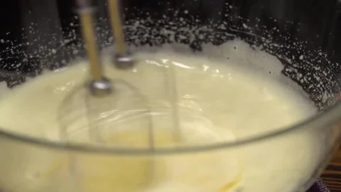 The chef whips the dough Stock Footage 155298588