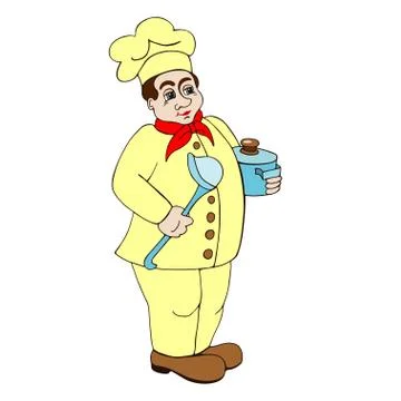 Chef on a white background Stock Illustration
