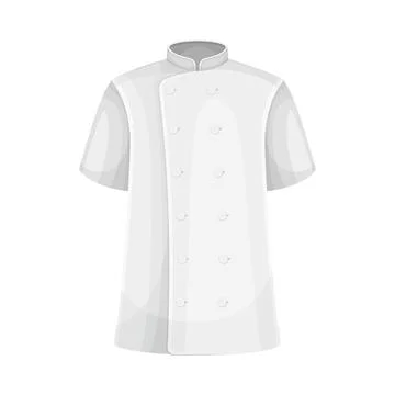 Chef White Double-breasted Jacket as Uniform and Workwear Clothes Vector Stockillustratie