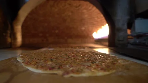 Chef who makes Turkish lahmacun and pita. Stock Footage 150092894