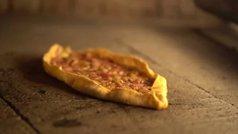 Chef who makes Turkish lahmacun and pita. Stock Footage 150093382