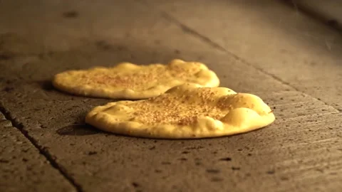 Chef who makes Turkish lahmacun and pita. Stock Footage 150093604