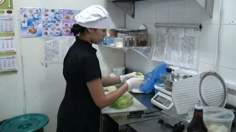 The chef at work Stock Footage 21032498