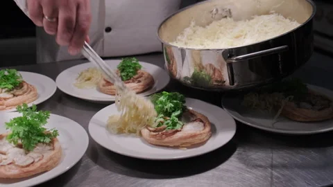 Chef Working in the Kitchen Stock Footage 245970256