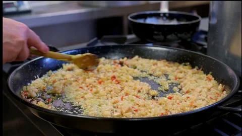 Chef working in the kitchen of a restaurant Stock Footage 282518019