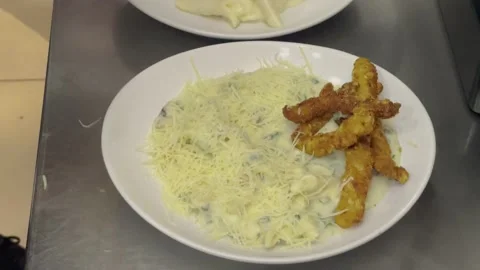 Chef working on plating at fancy Restaurant 4k Stock Footage 218262988