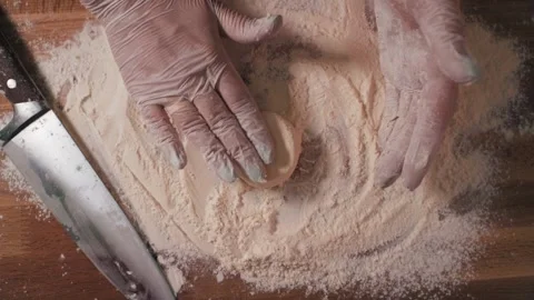 Chef works in the kitchen Stock Footage 155203057