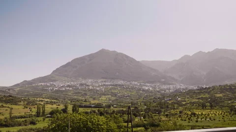 Chefchaouen city view from car Stock Footage 240419005