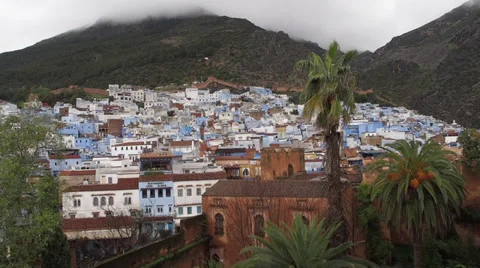 Chefchaouen Cityscape 3 Morocco Stock Footage 37147519