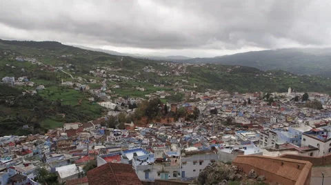 Chefchaouen Morocco Cityscape 2 Stock Footage 37147609