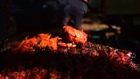 Chefs are doing Steak on the stove Stock Footage 87277259