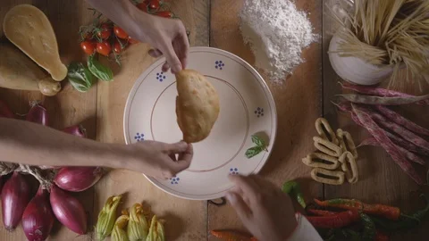 Chefs arranging tasty food on plate Stock Footage 89975053