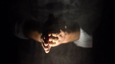 Chef's hands are clapping Stock-Footage 85278506