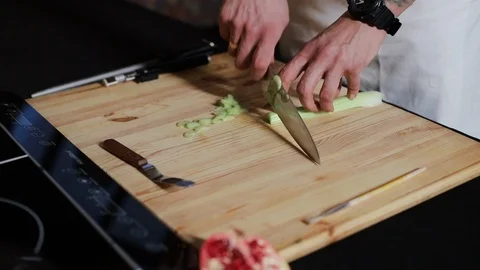 Chef's Hands. Hands Closeup. Stock Footage 122585447