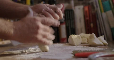 Chef's Hands Molding Dough 스톡 동영상 105371041