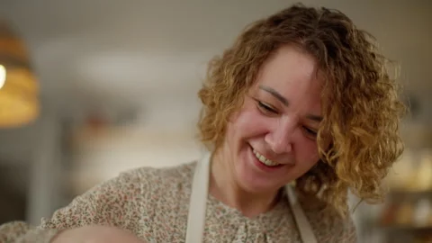 Chefs in Happy Engagement While Molding and Preparing Dough for Baking Stock Footage 271149697