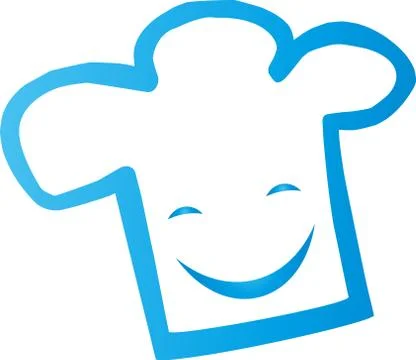 Chef's hat, baker, cook, smile, logo Stock Illustration