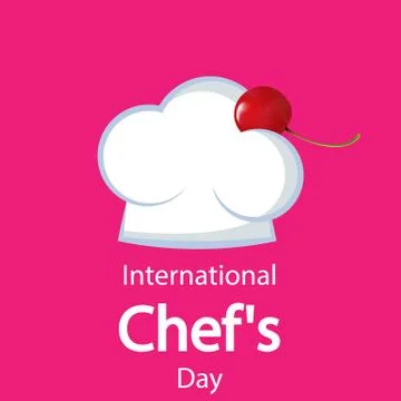 Chefs hat with cherries Stock Illustration