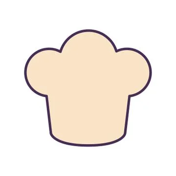 Chefs hat line and fill style icon vector design Stock Illustration
