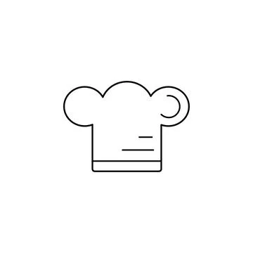 Chefs hat line icon Ilustración de archivo