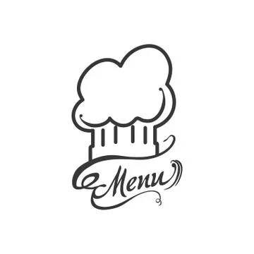 Chefs hat menu kitchen restaurant icon. Vector graphic Stock Illustration