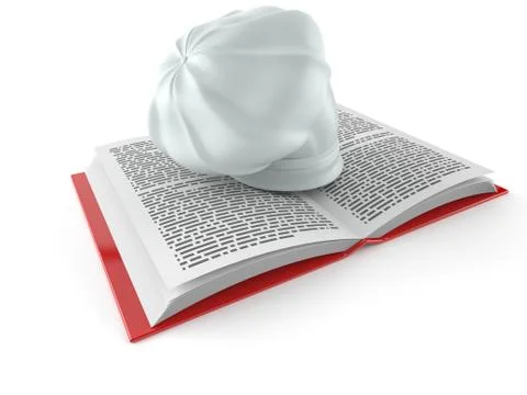 Chef's hat on open book Stock Illustration