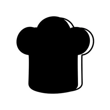 Chefs hat silhouette style icon vector design Stock Illustration