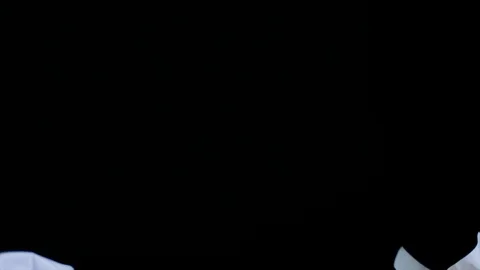 Chef's kitchen with cooking products on the black background for commercial Stock Footage 92551944