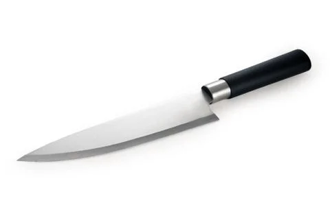 Chef's knife isolated on white Stock Photos